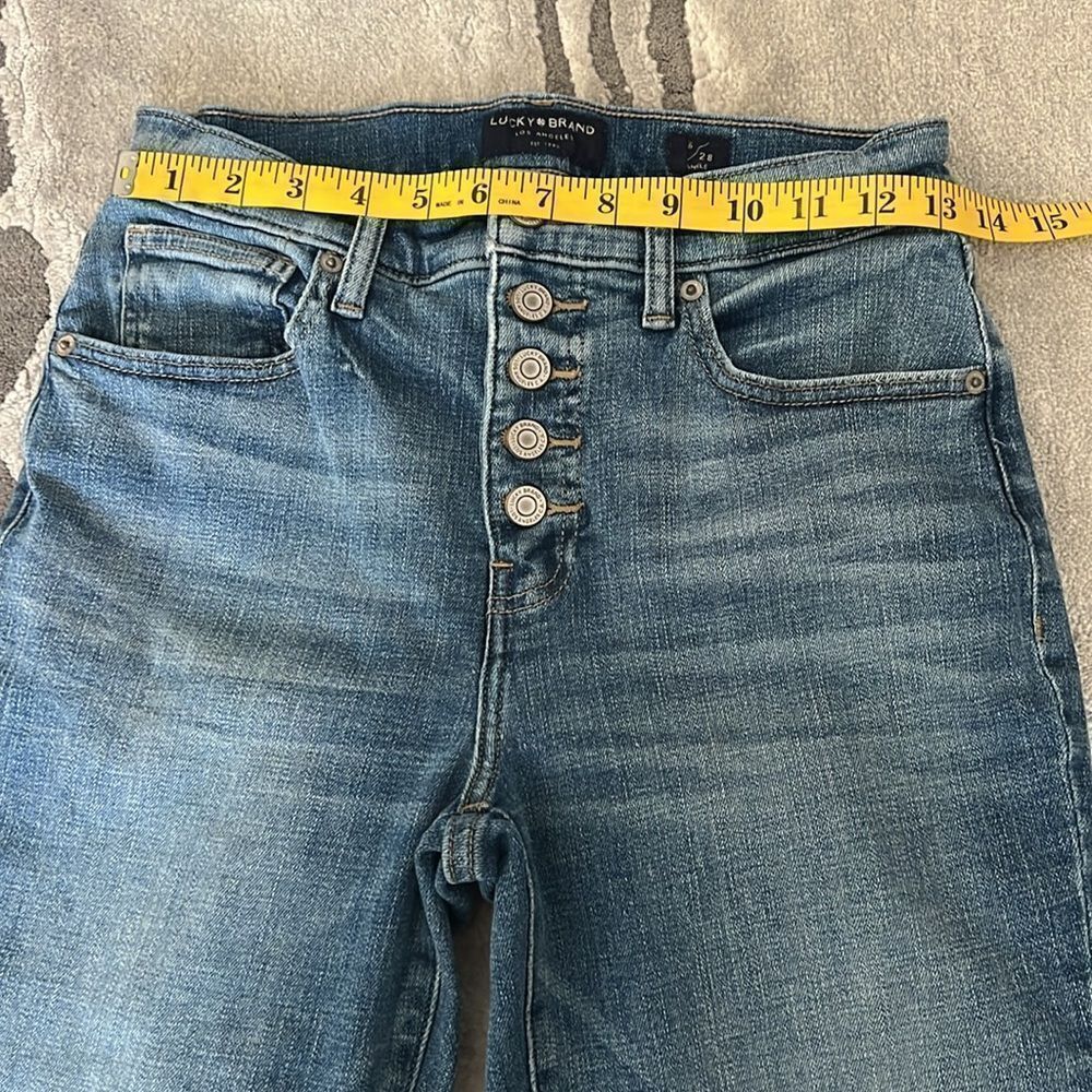 Lucky Brand Bridgette High Rise Button Fly Skinny Jeans 6 28 - Picture 7 of 9